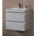 Mobilier suspendat Kuma Hanna 60cm, alb, cu lavoar CGV7948