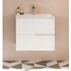 Masca baie + lavoar Savini Due Eva, cu sertare, alb, suspendat, 60 x 47 x 53 cm