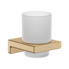 Pahar baie cu suport Hansgrohe AddStoris 41749140, finisaj bronz periat