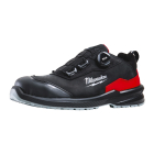 Pantofi de protectie Milwaukee Flextred 4932498109, cu bombeu fibra de sticla, piele intoarsa, negru + rosu, S3S, marimea 39
