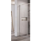 Perete lateral fix Ravak Blix Slim X9BM40C00Z1,  80 x 195 cm, sticla transparenta, profil crom lucios