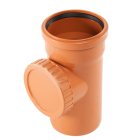 Piesa curatare PVC cu inel, D 125 mm