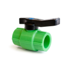 Robinet de trecere cu bila Plastica Alfa, PPR verde, DN 50
