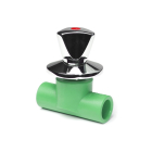 Robinet de trecere ingropat Plastica Alfa, PPR verde, DN 25, maner rozeta