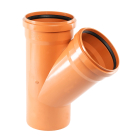 Ramificatie PVC cu inel, D 250 x 250 mm, 45 grade