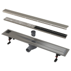 Rigola dus cu gratar faiantabil din otel inoxidabil, APZ13-DOUBLE9 FIT AND GO, 75 cm