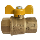 Robinet bila gaz, Ntm Elios, filet interior - interior, fluture aluminiu, D 1"
