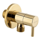 Robinet coltar crom, cu cap ceramic, Valvex Vega Gold, 1482360, auriu, 1/2" x 3/8"