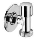 Robinet coltar Schell Comfort cu rozeta, pentru economie spatiu, filet exterior, 1/2" x 3/4"