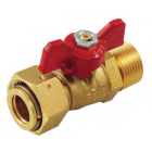 Robinet cu semiolandez si filet exterior, alama, 3/4", maner fluture
