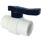 Robinet de trecere cu bila Plastica Alfa, PPR alb, DN 25