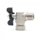 Robinet colt cu semiolandez, alama, 3/4", maner fluture
