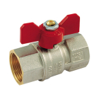 Robinet de trecere cu bila Tiemme Tornado, alama, filet interior-interior, 3/4", maner fluture
