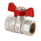 Robinet de trecere cu bila Valvex Onyx, alama, filet interior - interior, 1", PN 40, maner fluture