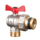 Robinet sferic colt Valvex Onyx Base 1454120, cu racord olandez, PN 10, DN 25, 1"