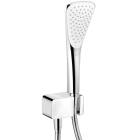 Set dus, para 1 functie + furtun + cot racord Fix Fit, Kludi Fizz, finisaj alb/cromat