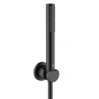 Set dus para 1 functie + furtun + suport Kludi Nova Fonte, finsiaj negru mat