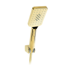 Set dus para + furtun + suport Valvex Loft Gold 2455850, 3 functii, auriu lucios