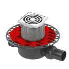 Sifon de pardoseala Tece drainpoint, 105 x 105 mm, iesire laterala Dn 40, cu flansa universala Seal System, 3601200