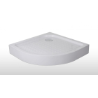 Cadita dus semirotunda Sanotechnik T80W, acril, alb, 80 x 80 x 12.5 cm, sifon inclus