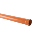 Teava PVC pentru scurgere canalizare exterioara, cu inel, multistrat, 110 x 3.2 mm, 2 m, portocaliu