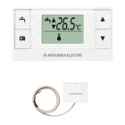 Termostat de ambient, pentru pompa de caldura, Mitsubishi Electric PAR-WT50R-E + PAR-WR51R-E, Wi-Fi