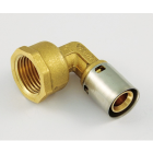 Cot presare PeX Tiemme, alama, filet interior, D 16.2 mm x 1/2"
