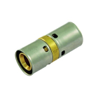Racord presare drept dublu PeX Tiemme, alama, D 16.2 mm