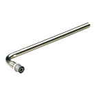 Tija cu cot pentru calorifere Tiemme, inox, L = 200 mm