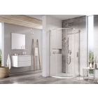 Cabina semirotunda dus Ravak Blix Slim X3BM70C00Z1, 90 x 90 x 195 cm, doua usi culisante 