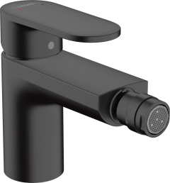Baterie baie pentru bideu Hansgrohe Vernis Blend 71210670, monocomanda, finisaj negru mat, cu ventil pop-up