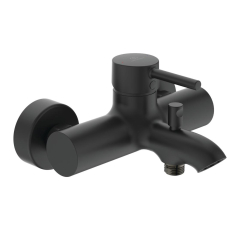 Baterie baie cada/dus, Ideal Standard Ceraline, monocomanda, montaj aplicat, finisaj negru mat