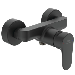 Baterie baie dus, Ideal Standard Cerafine O, monocomanda, montaj aplicat, finisaj negru mat