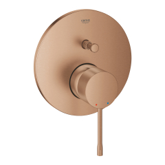 Baterie baie incastrata pentru cada / dus, Grohe Essence 24058DL1, montaj incastrat, monocomanda, finisaj cupru