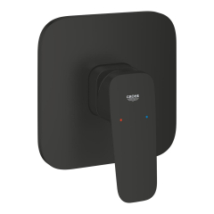 Baterie baie pentru dus, Grohe Cubeo 1017772430, monocomanda, montaj incastrat, finisaj negru mat
