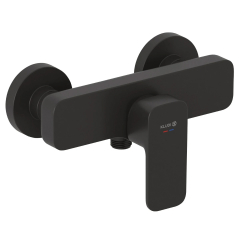 Baterie baie pentru dus, Kludi Renon 428313975, monocomanda, montaj pe perete, finisaj negru mat