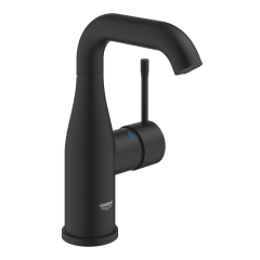 Baterie baie pentru lavoar, Grohe Essence 24176KF1, marime M, montaj stativ, monocomanda, finisaj negru mat