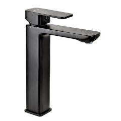 Baterie baie pentru lavoar, Valvex Loft Black 2455910, stativa, monocomanda, finisaj negru mat