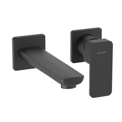 Baterie baie pentru lavoar, Valvex Loft Black 2455980, incastrata, monocomanda, alama, finisaj negru mat