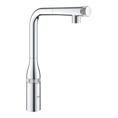 Baterie bucatarie, cu dus extractibil, Grohe Essence SmartControl 31615000, 2 functii, control Push&Turn, finisaj cromat lucios