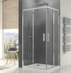 Cabina patrata dus SanSwiss Ocelia 90 x 90 x 190 cm, usa culisanta, OCEAC0905007