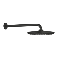 Cap dus fix Grohe Tempesta 250 266682430, negru mat, 1 functie, sistem anticalcar