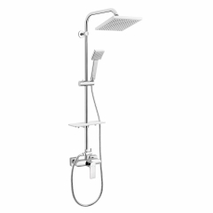 Sistem dus Ferro Algeo Square NP74-BAQ7U, baterie monocomanda