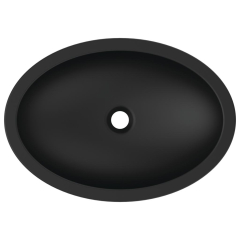 Lavoar pe blat Ideal Standard Strada, 60 X 42 cm, fara orificiu pentru baterie, finisaj negru mat