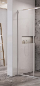 Perete lateral fix Ravak Blix Slim X9BM40C00Z1, 80 x 195 cm, sticla transparenta, profil crom lucios