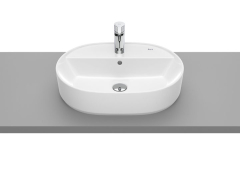 Lavoar pe blat Roca The Gap 55x40cm, oval, cu orificiu pentru baterie, A3270Y0000