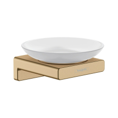 Savoniera cu suport Hansgrohe AddStoris 41746140, finisaj bronz