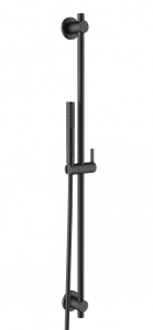 Set dus para + furtun + suport + bara Kludi Nova Fonte, finisaj negru mat, 1 functie