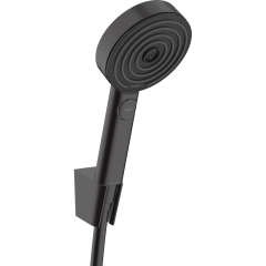 Set dus para + furtun + suport Hansgrohe Pulsify Select, negru mat