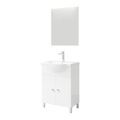 Set mobilier suspendat, lavoar si oglinda Savini Best 55